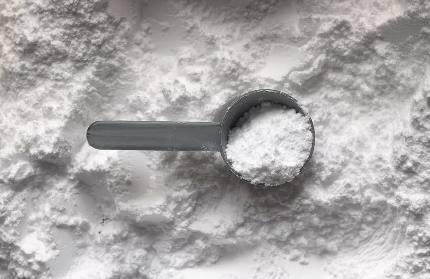 supplement powder and scoop